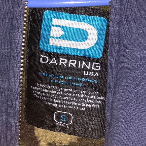 Darring USA Blue Coat Camo Fur Mens Size Small - Picture 6 of 6